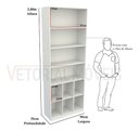 Ver imagem 2 de Armário Cabideiro Gaveteiro Misto 100% Mdf M12 Closet Loja - Branco