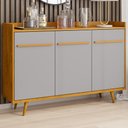 Ver imagem 2 de Balcão Buffet 3 Portas Quartzo 135 Cm Cinamomo Off White Bechara