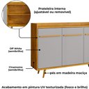 Ver imagem 5 de Balcão Buffet 3 Portas Quartzo 135 Cm Cinamomo Off White Bechara