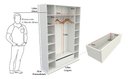 Ver imagem 1 de Armário Colmeia Cabideiro M6 Gaveta 100%mdf Loja Closet - Branco