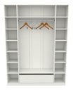 Ver imagem 4 de Armário Colmeia Cabideiro M6 Gaveta 100%mdf Loja Closet - Branco
