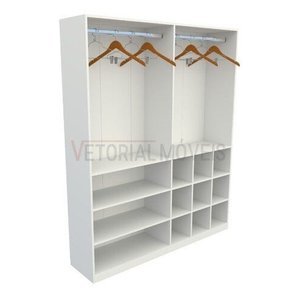 Armário Arara Gaveta Lucia 100% Mdf (cabide Roupa) - Branco