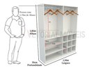 Ver imagem 2 de Armário Arara Gaveta Lucia 100% Mdf (cabide Roupa) - Branco