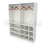 Armário Arara Gaveta Lucia 100% Mdf (cabide Roupa) - Branco - 4