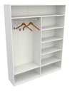 Ver imagem 2 de Armário Misto Arara Mariana 100% Mdf (closet Roupa Colmeia) - Branco