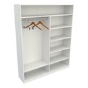 Ver imagem 2 de Armário Misto Arara Mariana 100% Mdf (closet Roupa Colmeia) - Branco