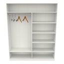 Ver imagem 4 de Armário Misto Arara Mariana 100% Mdf (closet Roupa Colmeia) - Branco