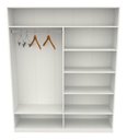 Ver imagem 4 de Armário Misto Arara Mariana 100% Mdf (closet Roupa Colmeia) - Branco