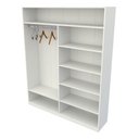 Ver imagem 3 de Armário Misto Arara Mariana 100% Mdf (closet Roupa Colmeia) - Branco