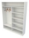 Ver imagem 3 de Armário Misto Arara Mariana 100% Mdf (closet Roupa Colmeia) - Branco