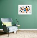 Ver imagem 1 de Quadro Decorativo Peixe Abstrato - 50x70cm:moldura Branca