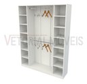 Ver imagem 2 de Armário Colmeia Cabideiro Livia 1,40m 100% Mdf - Branco