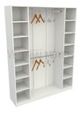 Ver imagem 1 de Armário Colmeia Cabideiro Livia 1,40m 100% Mdf - Branco