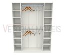 Ver imagem 4 de Armário Colmeia Cabideiro Livia 1,40m 100% Mdf - Branco