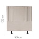 Ver imagem 3 de Cabeceira Estofada Cama Box Solteiro Grécia 90cm Courino:bege