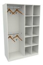 Ver imagem 4 de Armário Colmeia Cabideiro Duplo M5 100% Mdf (closet Lojas) - Branco