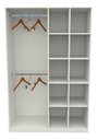 Ver imagem 2 de Armário Colmeia Cabideiro Duplo M5 100% Mdf (closet Lojas) - Branco
