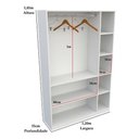 Ver imagem 1 de Armário Colmeia Misto Liz 100%mdf Organizador Estante Closet - Branco