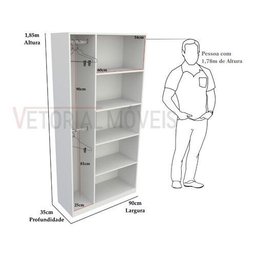 Armário Prateleira Misto Natália 100%mdf Organizador Colmeia - Branco - 2