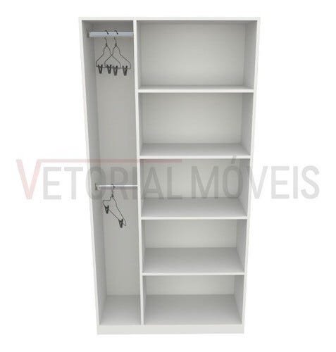 Armário Prateleira Misto Natália 100%mdf Organizador Colmeia - Branco - 4