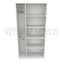 Armário Prateleira Misto Natália 100%mdf Organizador Colmeia - Branco - 4