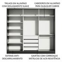 Ver imagem 5 de Guarda-Roupa Casal 100% MDF Madesa Royale 3 Portas de Correr com Espelho Preto/Rustic Cor:Preto/Rust