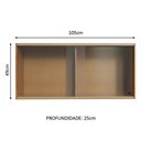 Ver imagem 2 de Armário Aéreo Emilly 2 Portas de Correr de Vidro Madesa