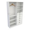 Armário Arara Gaveta Verônica M2 100% Mdf Sapato Roupa - Branco - 1