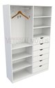 Ver imagem 1 de Armário Arara Gaveta Verônica M2 100% Mdf Sapato Roupa - Branco