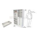 Ver imagem 2 de Armário Arara Gaveta Verônica M2 100% Mdf Sapato Roupa - Branco