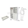 Armário Arara Gaveta Verônica M2 100% Mdf Sapato Roupa - Branco - 2