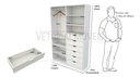 Ver imagem 2 de Armário Arara Gaveta Verônica M2 100% Mdf Sapato Roupa - Branco