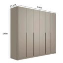 Ver imagem 4 de Guarda Roupa Bend em Mdf 276x240cm 6 Portas 6 Gavetas Grigio C800