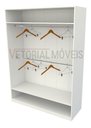 Ver imagem 4 de Armário Cabideiro Marina M14 100% Mdf Roupeiro Closet Loja - Branco