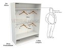 Ver imagem 1 de Armário Cabideiro Marina M14 100% Mdf Roupeiro Closet Loja - Branco
