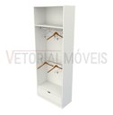 Ver imagem 3 de Armário Cabideiro Marina M15 100% Mdf (closet Expositor) - Branco