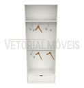 Ver imagem 5 de Armário Cabideiro Marina M15 100% Mdf (closet Expositor) - Branco