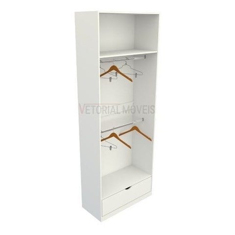 Armário Cabideiro Marina M15 100% Mdf (closet Expositor) - Branco