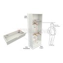 Ver imagem 2 de Armário Cabideiro Marina M15 100% Mdf (closet Expositor) - Branco