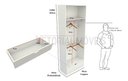 Ver imagem 2 de Armário Cabideiro Marina M15 100% Mdf (closet Expositor) - Branco