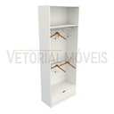 Ver imagem 4 de Armário Cabideiro Marina M15 100% Mdf (closet Expositor) - Branco