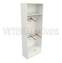 Ver imagem 4 de Armário Cabideiro Marina M15 100% Mdf (closet Expositor) - Branco