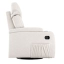 Ver imagem 2 de Poltrona Amamentação Penélope Giratória Balanço Reclinável Manual Bouclé Off White - Sallar Home