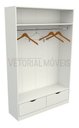 Ver imagem 4 de Armário Cabideiro Marina M17 100% Mdf (closet Lojas Gaveta) - Branco