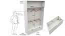 Ver imagem 4 de Armário Cabideiro Marina M6 100% Mdf Closet Gaveta Arara