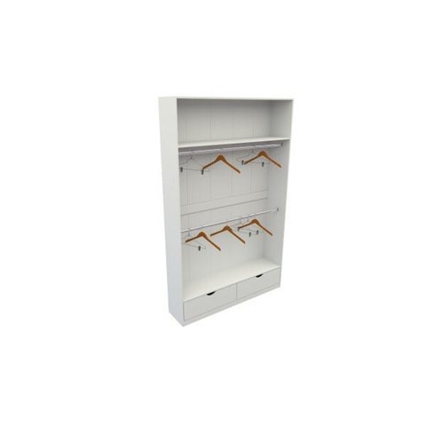 Armário Cabideiro Marina M6 100% Mdf Closet Gaveta Arara