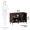 Ver imagem 2 de Balcão de Cozinha 120cm 3 Portas sem Tampo Luna Luciane Móveis