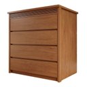 Ver imagem 3 de Cômoda 4 Gavetas 100% MDF Paolo Marrom/Rubi