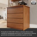 Ver imagem 6 de Cômoda 4 Gavetas 100% MDF Paolo Marrom/Rubi