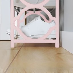 Sapateira de 4 Andares Rosa Rack Organizadora para Sapatos - 4